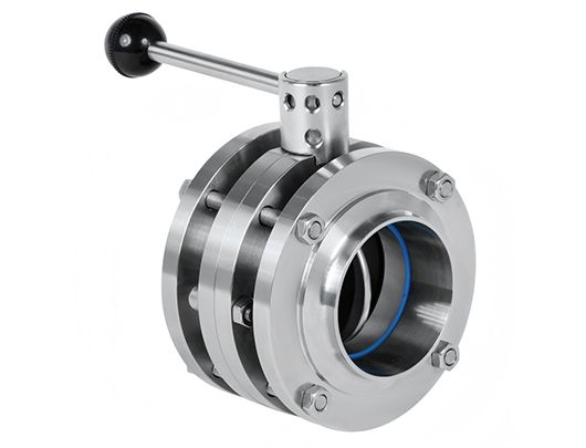 Three-Piece Sanitary Welded Butterfly Valve