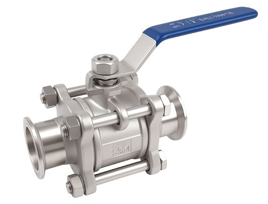 Three-piece Stainless Steel Clamp Ball Valve