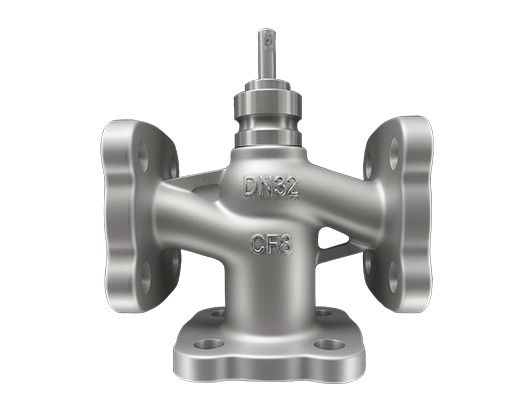 Stainless Steel Flange Electric Valve Three-way
